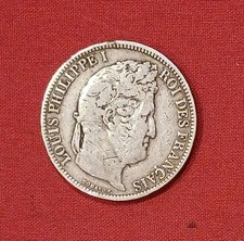 5 Francs Argent 1831 Louis Philippe 1er Tête Nue D (Lyon) _ tranche en relief