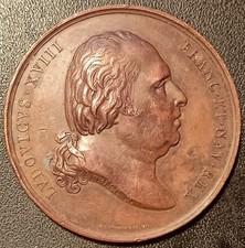 Louis XVIII - médaille naissance d'Henri duc de Bordeaux, Comte de Chambord 1820