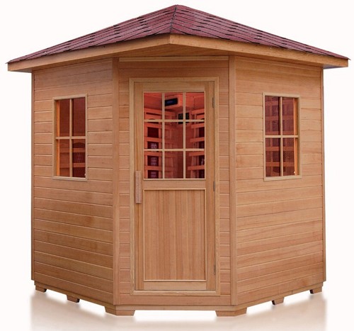New outdoor infrared fir sauna - outdoor,