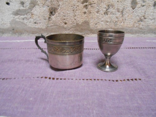 Tasse ancienne métal - 1,