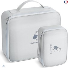 AiQInu Trousse de Secours Vide, 2 Pièces Étanche Sac de Médecine Portable, Tr