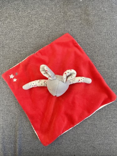 🐰Doudou plat lapin rouge