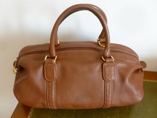 RARE SAC  " GUCCI " MODELE POLOCHON VINTAGE CUIR SOUPLE CAMEL