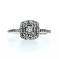 Or Blanc Diamant Double Halo