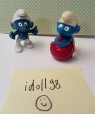 Lot 2 Smurf Rare series Olympiade der Schlümpfe 1984 Olympics Schtroumpf figure