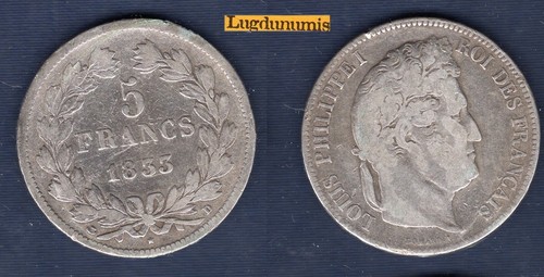 Francs 1833 lyon tl - lyon,