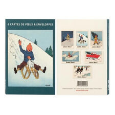 Set de 6 Cartes postales doubles Tintin, Joyeux Noël 31315 (10x15cm)