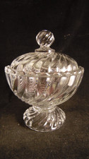 Sucrier / drageoir grand modèle en cristal de Baccarat Bambou Tors