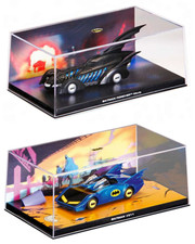 Lot de 2 Batmobile 1/43 Véhicules de Batman Eaglemoss Voiture Miniature LB11