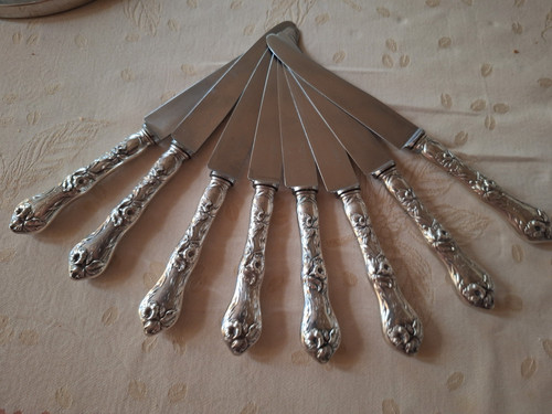 Set couteaux en - 8, argent