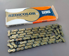 Chaine SEDIS SEDICOLOR GOLD NOS Ancien vélo course randonneuse Herse singer PX10