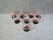 8 verres à porto sur pieds,style art déco