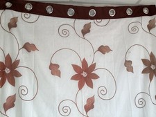 PAIRE DE RIDEAUX À ŒILLETS _ VOILAGE ( 03/03/08-23B )