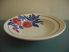 ancien plat faïence Badonvillier début XXème antique french earthenware dish art