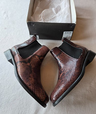 Bottines en cuir marron