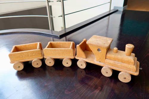 Train bois ancien jouet - bois,