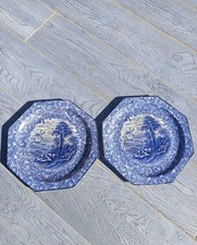 2 Assiettes Octogonales Terre De Fer, Dlg Creil