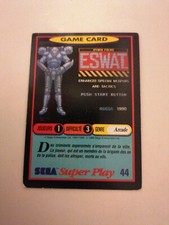 Carte n°44 ESWAT SEGA SUPER PLAY 1991 Game Card PANINI VF