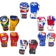 Gants de boxe Muay Thai jumeaux motif drapeau spécial sparring MMA qualité...