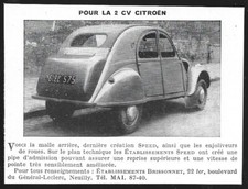 1951  --  CITROEN 2 CV . NOUVELLE MALLE ARRIERE CREATION SPEED . 3Z745