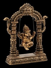 Figurine De Ganesha Sur Balancelle - Statue Décorative De Divinité Indienne