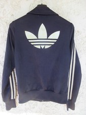 Veste ADIDAS rétro vintage TREFOIL noir or femme jacket giacca felpa jacke 40