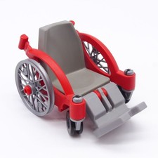 41641 Playmobil Fauteuil Roulant Gris et Rouge 4226 Manque Pneus