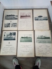 lot de 9 affiches sur bateaux de la SGTM datant de 1937 dim env 30x40 cm