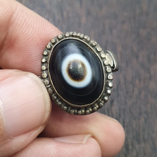 Bague argent pierre - en,