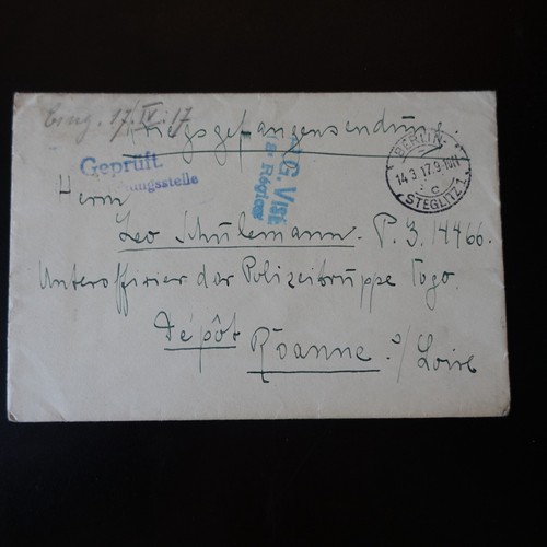 Ww1 camp berlin lettre - -,