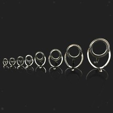 8 Pièces Canne à Pêche Oeil Anneau Double Jambe Guides Ligne Anneaux Pour