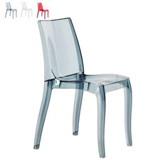 Chaise Empilable Transparente Polycarbonate Colorée Grand Soleil Cristal Light