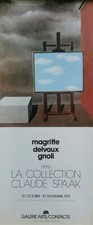 René Magritte Affiche Exposition 1972 Galerie Arts Contacts Exhibition Poster