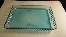 Plateau rectangulaire en cristal Bleu de Baccarat