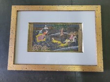 CADRE TABLEAU SCENE DE CHASSE AUX TIGRES