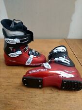 paire de chaussure de ski salomon T3 rouge noir 25.5 cm