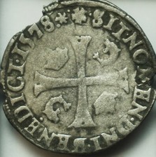 HENRI III, DOUZAIN DU DAUPHINE AUX 2 H COURONNEES 1578 Z GRENOBLE