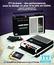  publicité Advertising 0422 1976  ITT Oceanic  magnéto cassettes radio design 