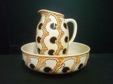 GARNITURE DE TOILETTE BADONVILLER FENAL FRANCE DECOR PERSANNE GEO CONDE 1920