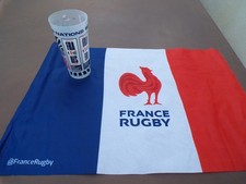 GOBELET + DRAPEAU OFFICIEL MATCH RUGBY FRANCE AFRIQUE DU SUD 8 NOV 2025