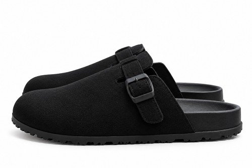 Chaussons mules homme daim