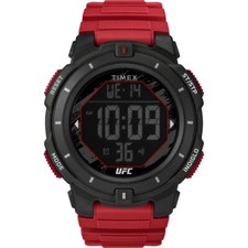 Montre Homme TIMEX UFC RUMBLE TW5M59800 Numérique Silicone Rouge Chrono Alarm