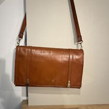 Sac À Main Bandoulière Vintage En Cuir Lisse Camel