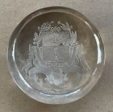 BACCARAT - PRESSE-PAPIER ROND - ARMOIRIES