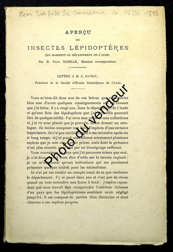 Entomologie mabille 1895 - mabille,,