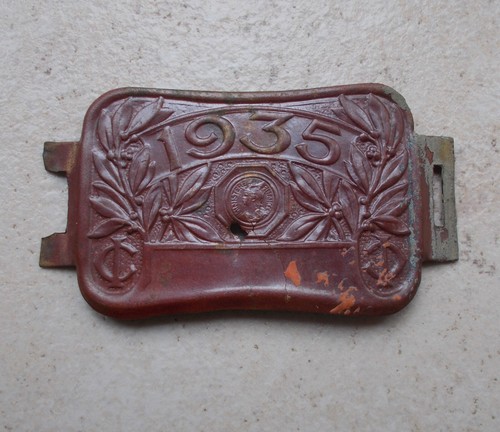 Ancienne plaque fiscale taxe