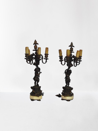 Paire candelabres napoleon - paire,