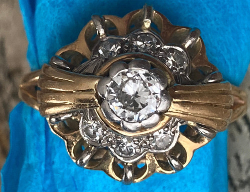 Ancienne grosse bague - bague, dôme