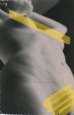 Étude nu anonyme amateur buste photo photographie v. 1980 sexy femme