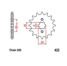 Pignon Sortie Boite Avant 12